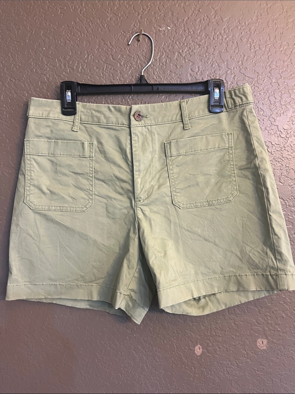 Tommy Hilfiger Olive Green Front-Pocket Women's Shorts
